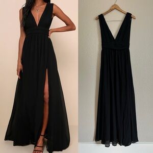 Heavenly Hues Black Maxi Dress Prom NWOT